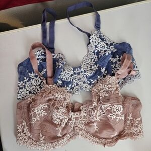 Wacoal Embrace Lace Bras Pink & Blue 36D